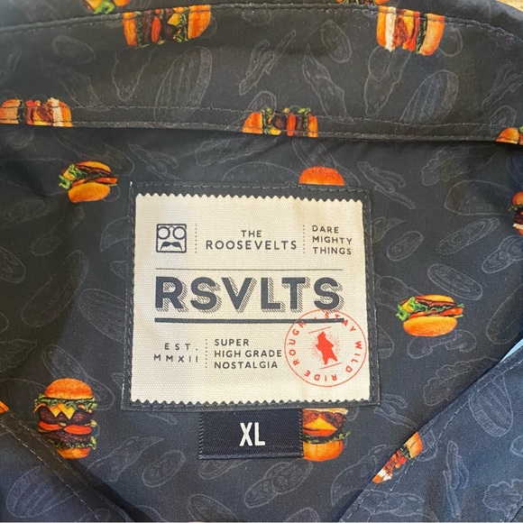 RSVLTS Men’s Short Sleeve KunuFlex ‘Burgers’ Shirt - XL - Picture 5 of 6